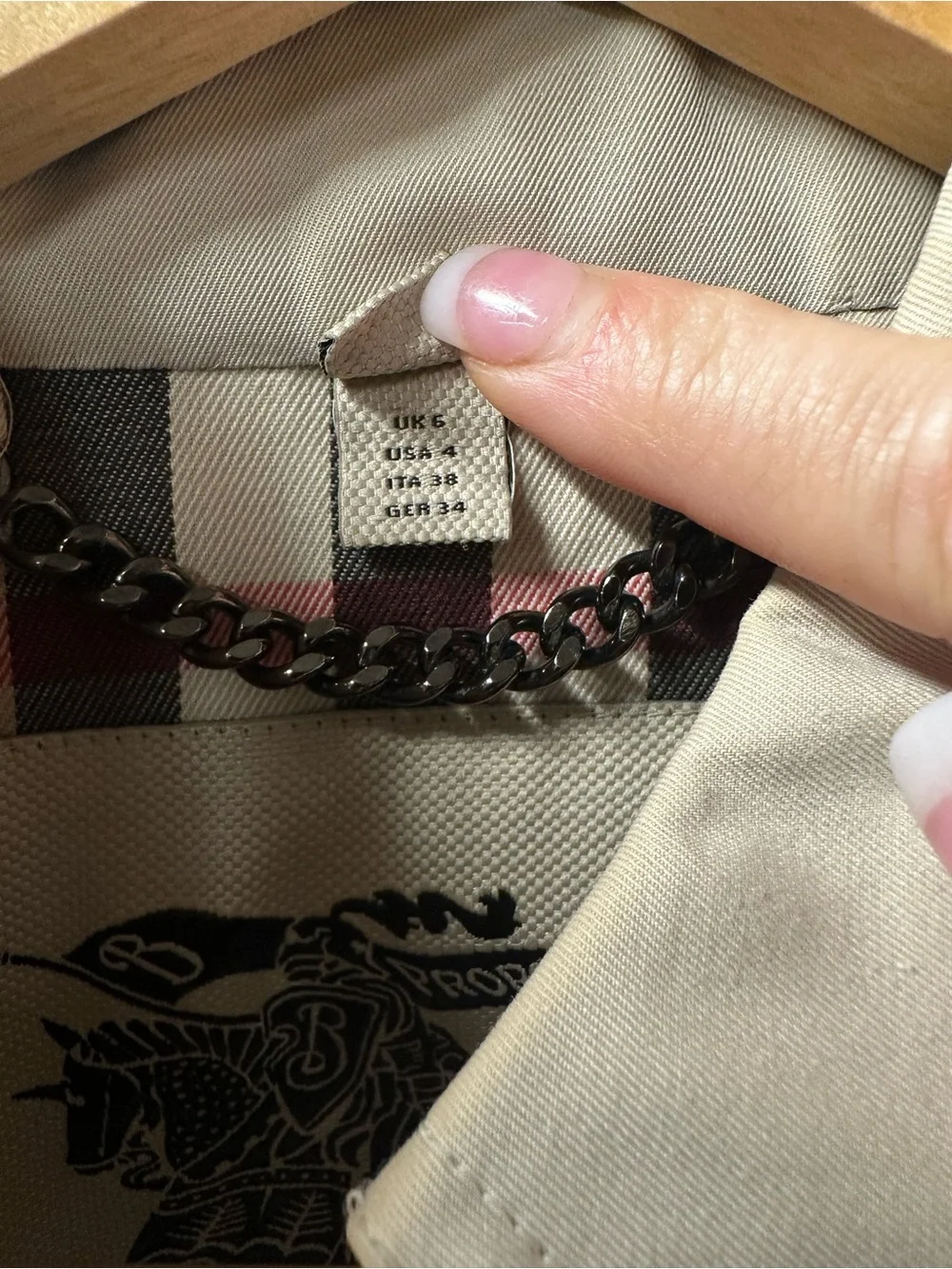 2011 Burberry Nova Check Trench Coat Small 4 Made in England - Picture 4 of 7